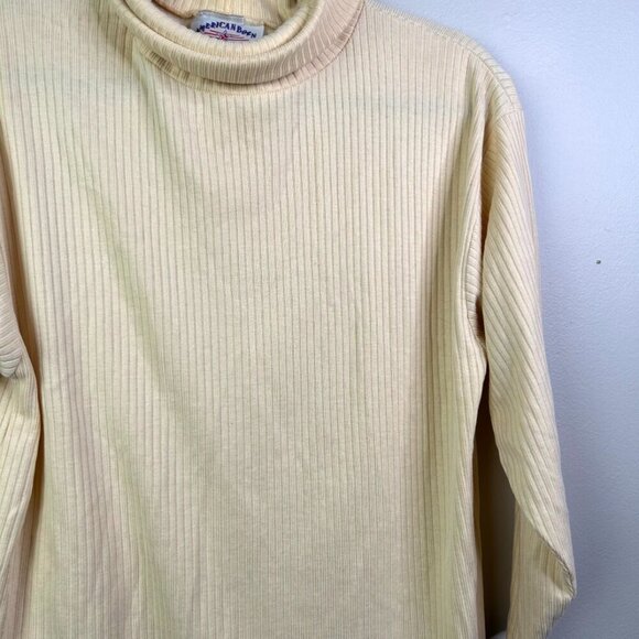 American Born Women's Cream Turtleneck Sweater Size M - Picture 2 of 6